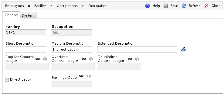 Occupation editor